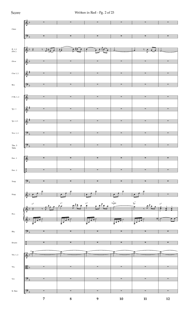 Written In Red (Choral Anthem SATB) Orchestration (Lifeway Choral / Arr. Gary Rhodes / Orch. Camp Kirkland)