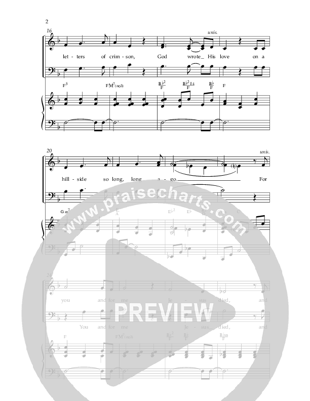 Written In Red (Choral Anthem SATB) Anthem (SATB/Piano) (Lifeway Choral / Arr. Gary Rhodes / Orch. Camp Kirkland)