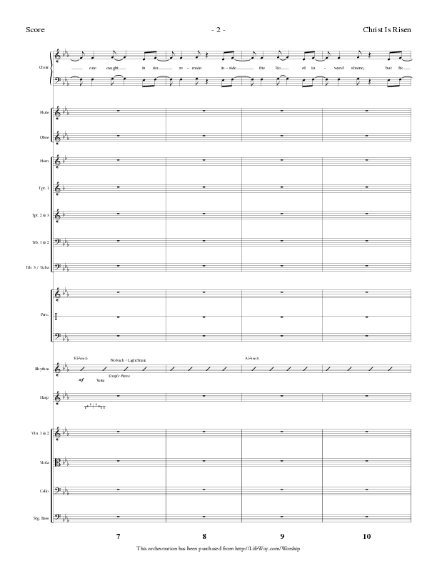 Christ Is Risen (Choral Anthem SATB) Conductor's Score (Lifeway Choral / Arr. Dennis Allen)