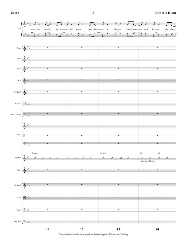 Christ Is Risen (Choral Anthem SATB) Conductor's Score (Lifeway Choral / Arr. Dennis Allen)