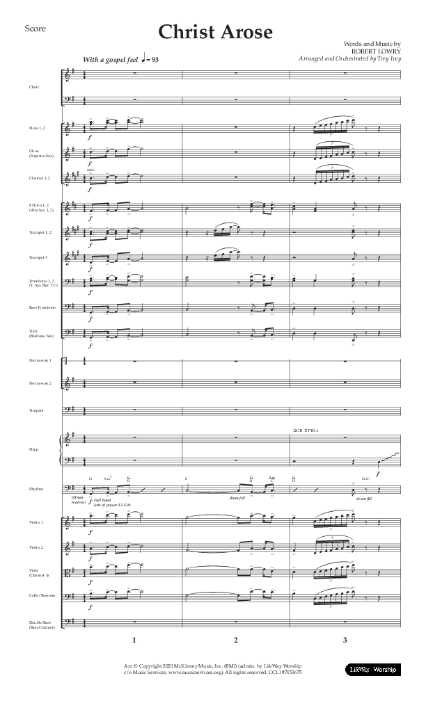Christ Arose (Choral Anthem SATB) Conductor's Score (Lifeway Choral / Arr. Trey Ivey)