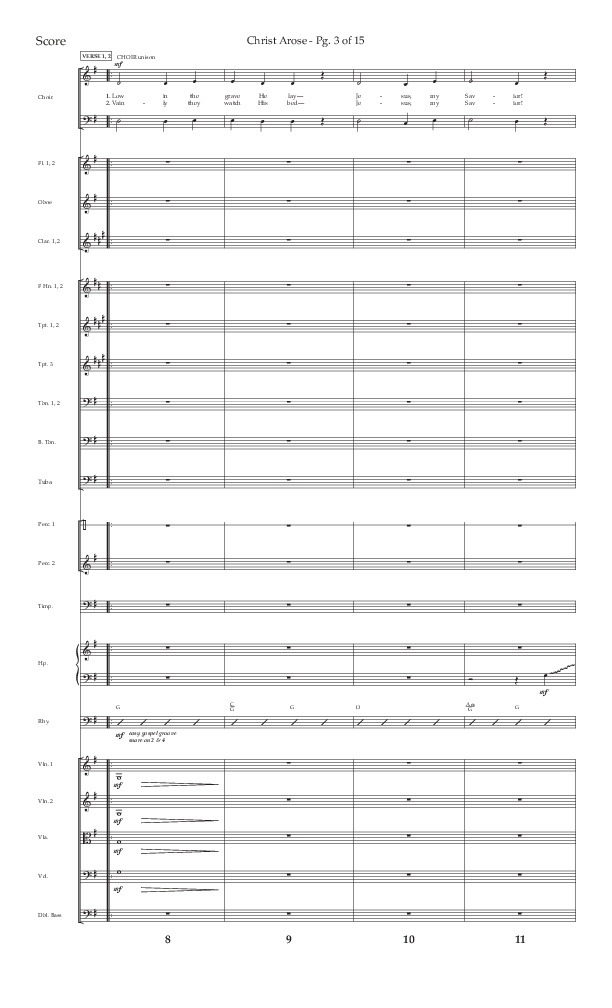 Christ Arose (Choral Anthem SATB) Orchestration (Lifeway Choral / Arr. Trey Ivey)