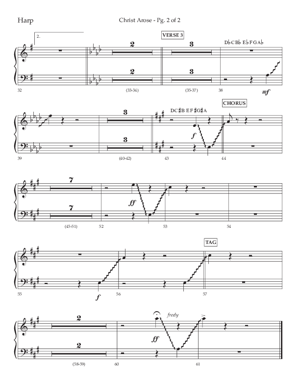 Christ Arose (Choral Anthem SATB) Harp (Lifeway Choral / Arr. Trey Ivey)