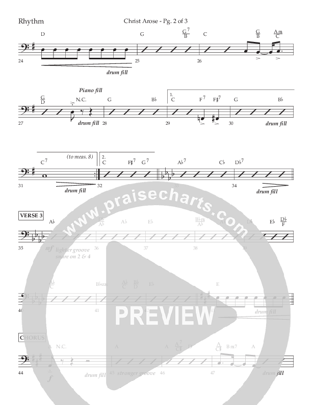 Christ Arose (Choral Anthem SATB) Lead Melody & Rhythm (Lifeway Choral / Arr. Trey Ivey)