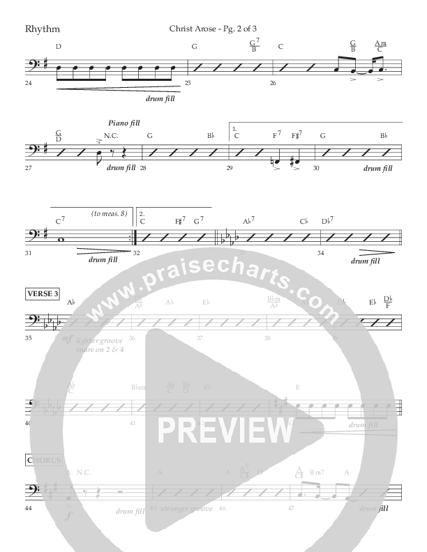 Christ Arose (Choral Anthem SATB) Lead Melody & Rhythm (Lifeway Choral / Arr. Trey Ivey)