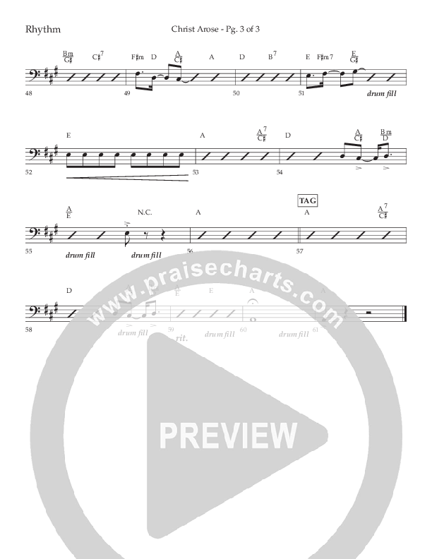 Christ Arose (Choral Anthem SATB) Lead Melody & Rhythm (Lifeway Choral / Arr. Trey Ivey)