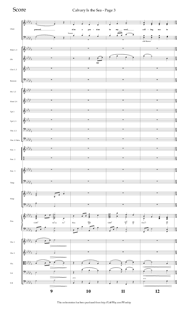 Calvary Is The Sea (Choral Anthem SATB) Conductor's Score (Lifeway Choral / Arr. David Hamilton)