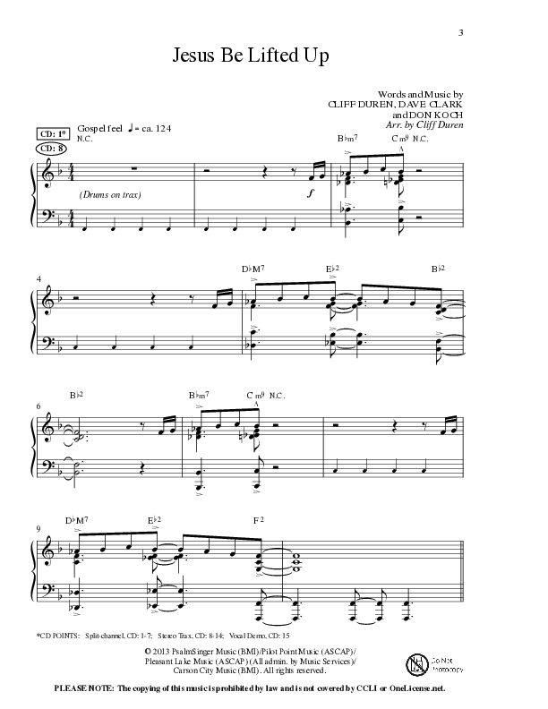 Jesus Be Lifted Up (Choral Anthem SATB) Anthem (SATB/Piano) (Lillenas Choral / Arr. Cliff Duren)