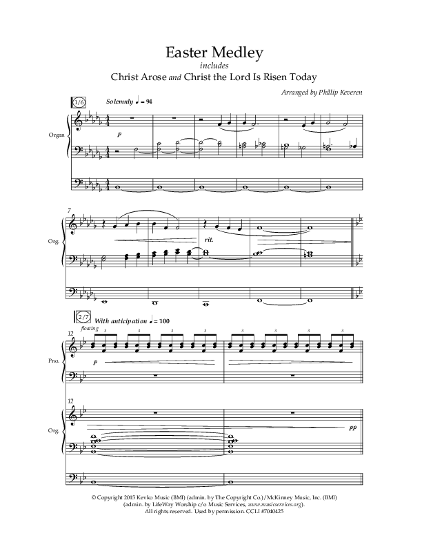 Easter Medley (Choral Anthem SATB) Anthem (SATB/Piano) (Lifeway Choral / Arr. Phillip Keveren)