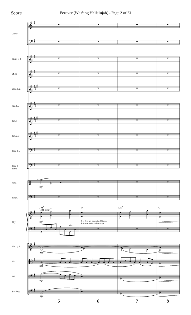 Forever (We Sing Hallelujah) (Choral Anthem SATB) Orchestration (Lifeway Choral / Arr. Daniel Semsen)