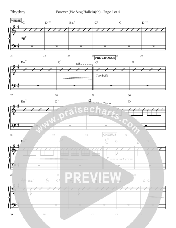 Forever (We Sing Hallelujah) (Choral Anthem SATB) Lead Melody & Rhythm (Lifeway Choral / Arr. Daniel Semsen)