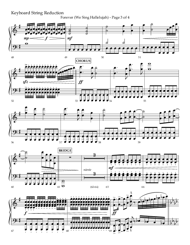 Forever (We Sing Hallelujah) (Choral Anthem SATB) String Reduction (Lifeway Choral / Arr. Daniel Semsen)