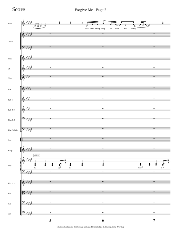 Forgive Me (Choral Anthem SATB) Orchestration (Lifeway Choral / Arr. Cliff Duren)