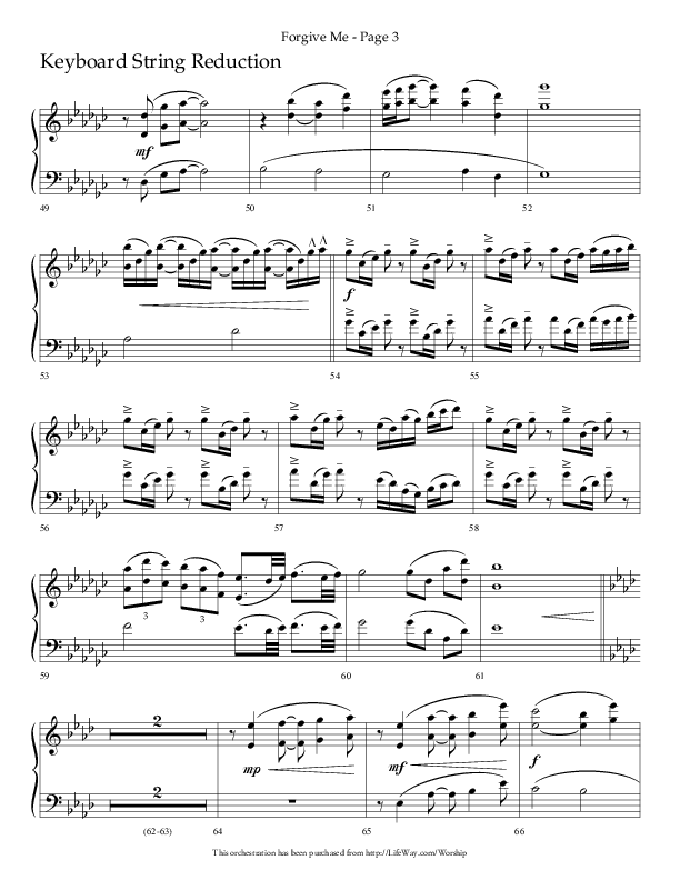 Forgive Me (Choral Anthem SATB) String Reduction (Lifeway Choral / Arr. Cliff Duren)