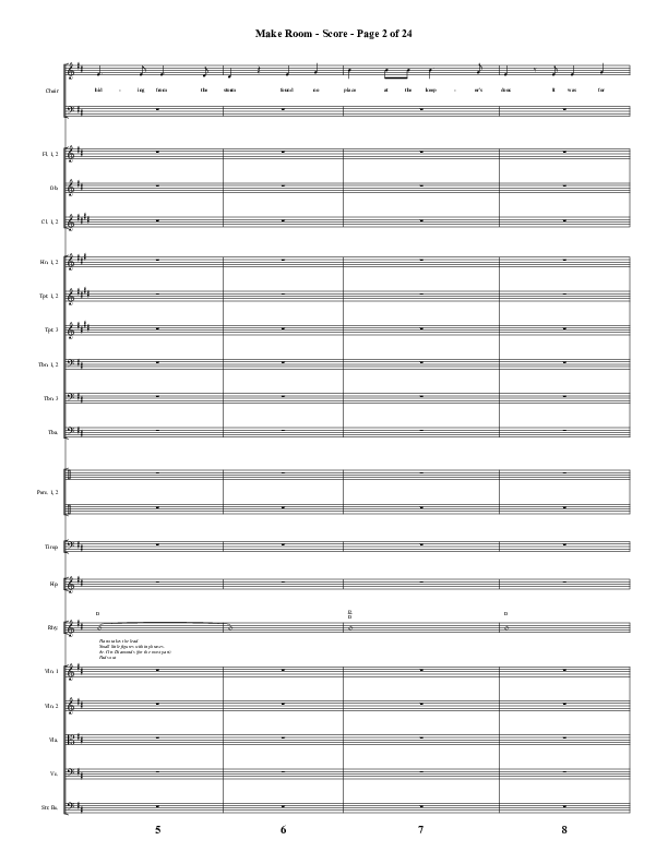 Make Room (Choral Anthem SATB) Conductor's Score (Word Music Choral / Arr. David Wise / Orch. David Shipps)