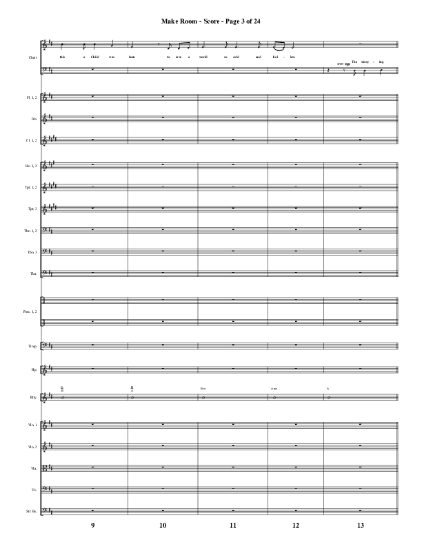 Make Room (Choral Anthem SATB) Conductor's Score (Word Music Choral / Arr. David Wise / Orch. David Shipps)
