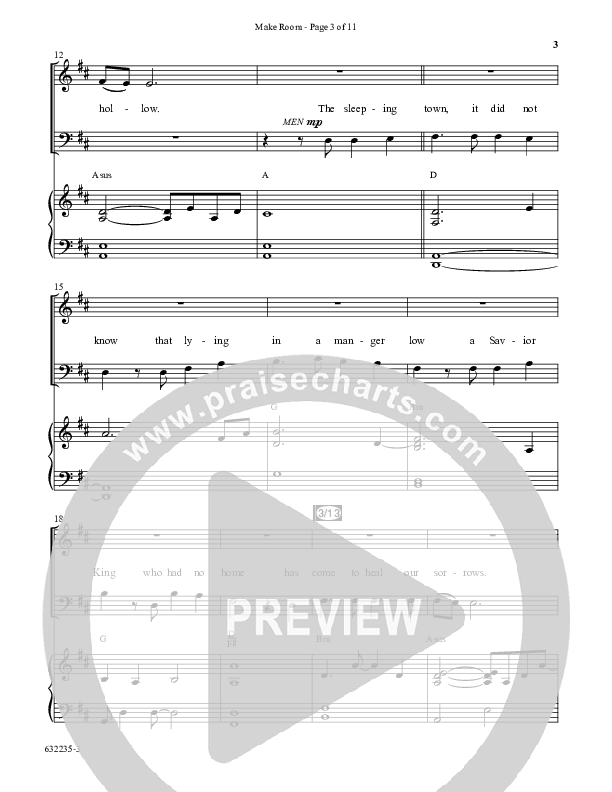 Make Room (Choral Anthem SATB) Anthem (SATB/Piano) (Word Music Choral / Arr. David Wise / Orch. David Shipps)