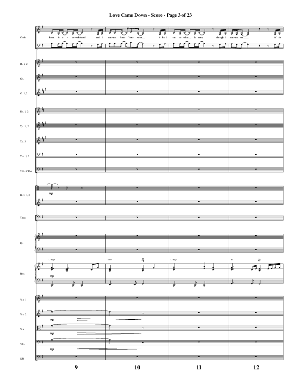 Love Came Down (Choral Anthem SATB) Conductor's Score (Word Music Choral / Arr. David Wise / Orch. David Shipps)