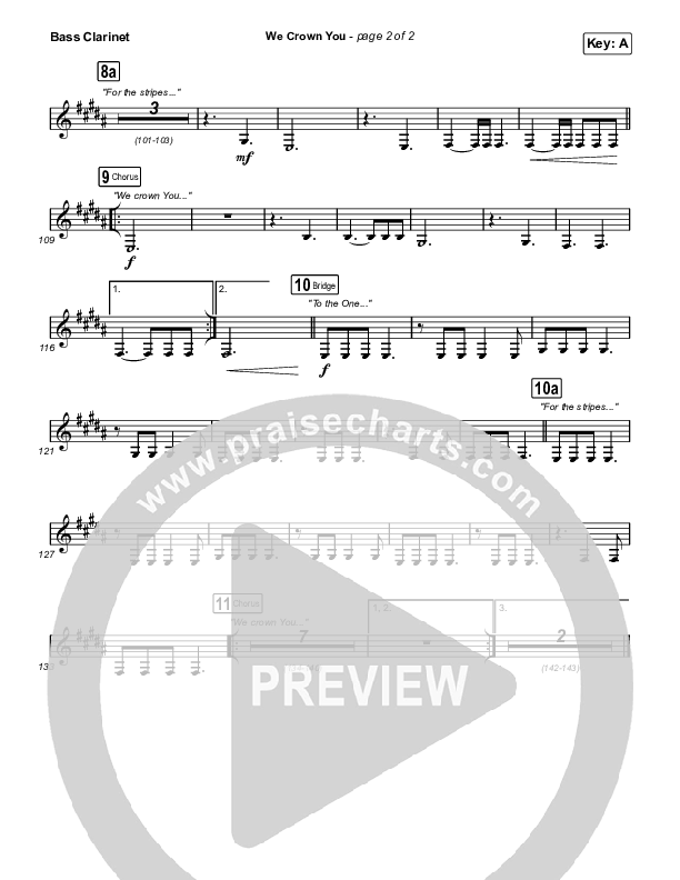 We Crown You Bass Clarinet (Jeremy Riddle)