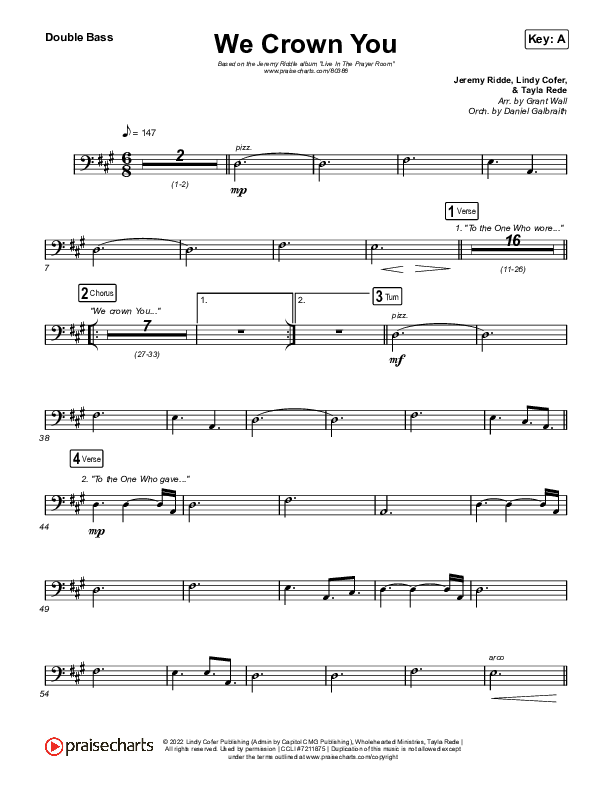 We Crown You String Bass (Jeremy Riddle)