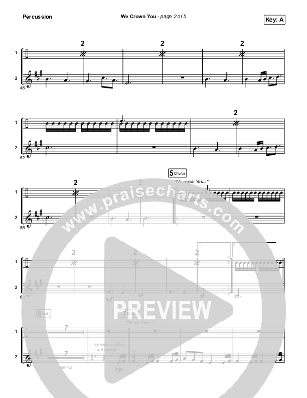 We Crown You Percussion (Jeremy Riddle)