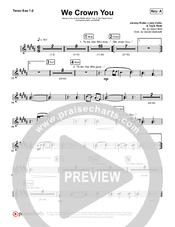 We Crown You Sax Pack (Jeremy Riddle)