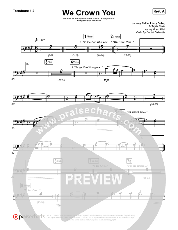 We Crown You Trombone 1,2 (Jeremy Riddle)