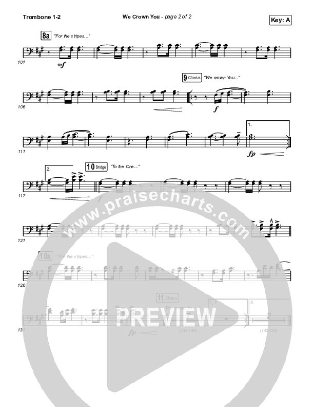 We Crown You Trombone 1,2 (Jeremy Riddle)