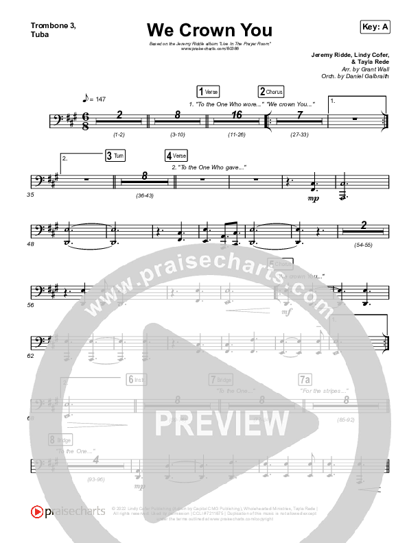 We Crown You Trombone 1,2 (Jeremy Riddle)