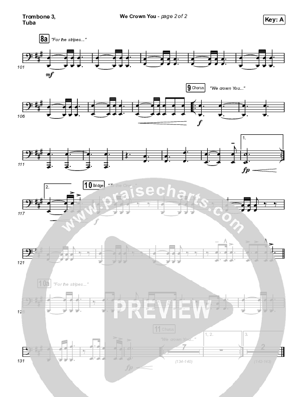 We Crown You Trombone 3/Tuba (Jeremy Riddle)