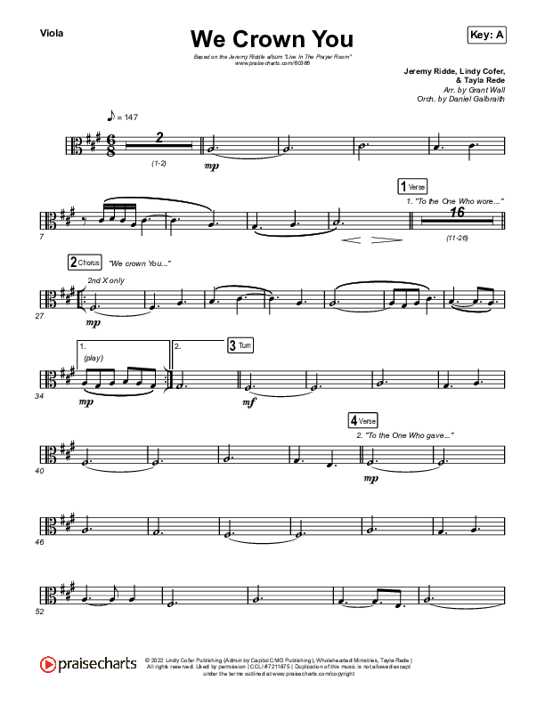 We Crown You Viola (Jeremy Riddle)