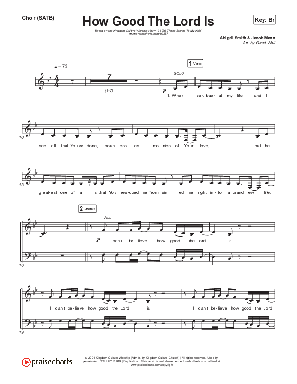 How Good The Lord Is Choir Sheet (SATB) (Kingdom Culture Worship)