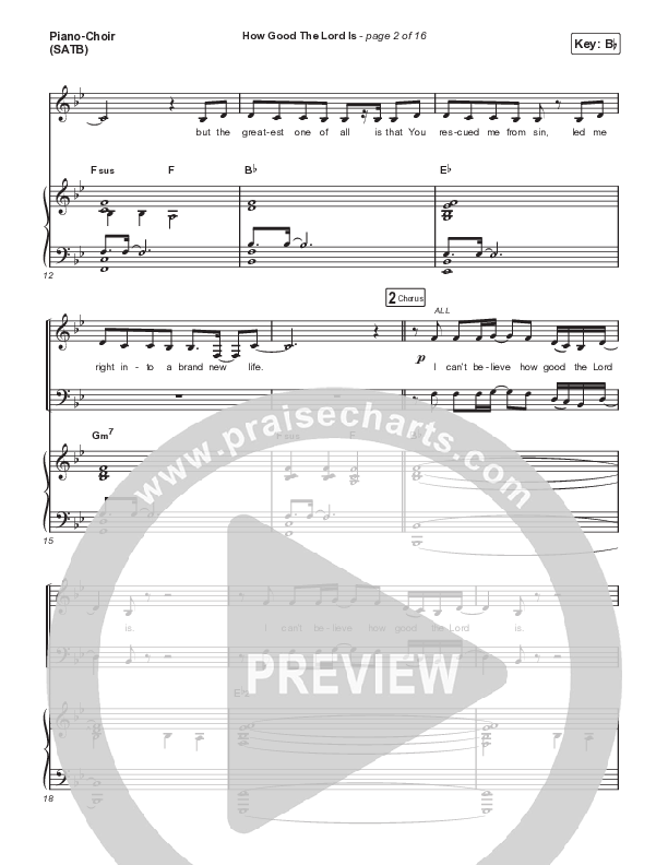 How Good The Lord Is Piano/Vocal (SATB) (Kingdom Culture Worship)