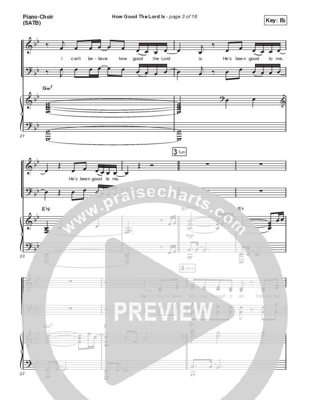 How Good The Lord Is Piano/Vocal (SATB) (Kingdom Culture Worship)