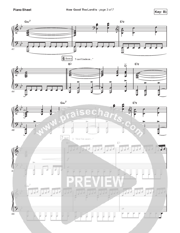 How Good The Lord Is Piano Sheet (Kingdom Culture Worship)