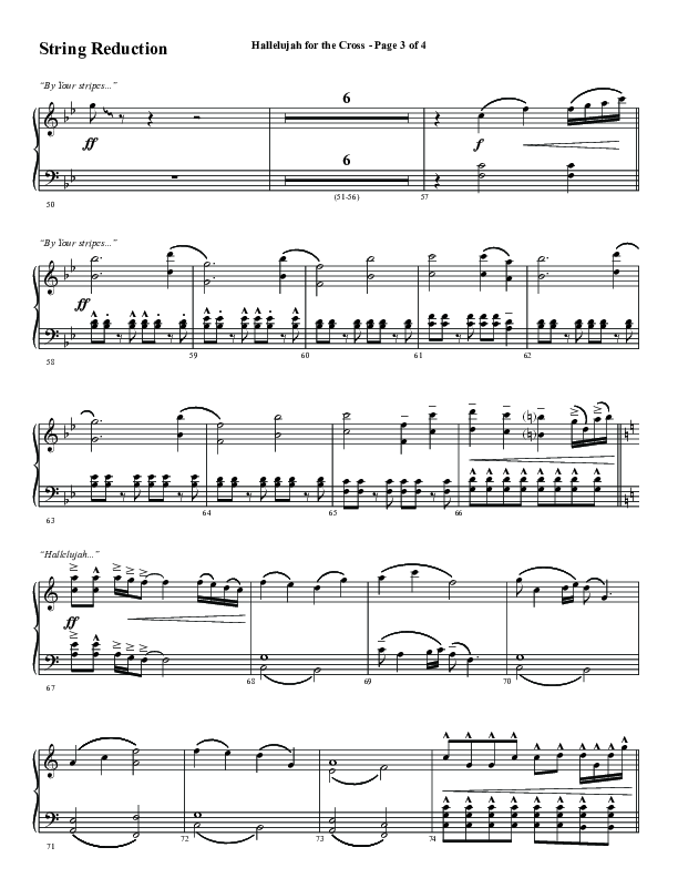 Hallelujah For The Cross (Choral Anthem SATB) String Reduction (Word Music Choral / Arr. Luke Gambill / Orch. Cliff Duren)