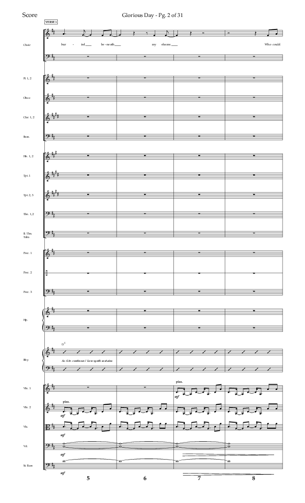 Glorious Day (Choral Anthem SATB) Conductor's Score (Lifeway Choral / Arr. Joshua Spacht)