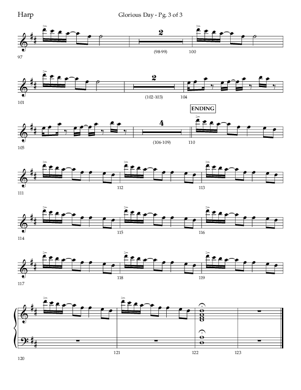 Glorious Day (Choral Anthem SATB) Harp (Lifeway Choral / Arr. Joshua Spacht)