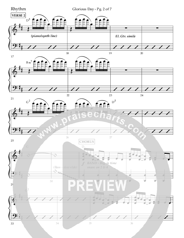 Glorious Day (Choral Anthem SATB) Lead Melody & Rhythm (Lifeway Choral / Arr. Joshua Spacht)