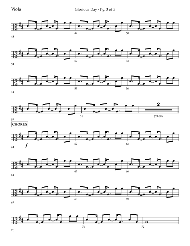 Glorious Day (Choral Anthem SATB) Viola (Lifeway Choral / Arr. Joshua Spacht)