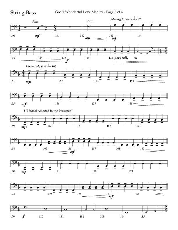 God’s Wonderful Love Medley (Choral Anthem SATB) String Bass (Lifeway Choral / Arr. David Shipps)