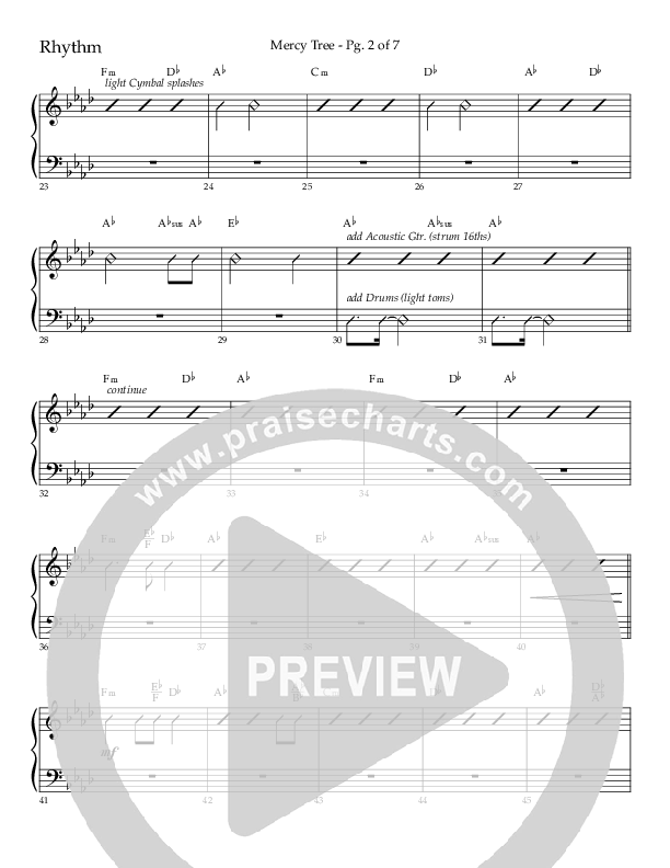 Mercy Tree (Choral Anthem SATB) Lead Melody & Rhythm (Lifeway Choral / Arr. Gary Rhodes / Orch. Bruce Greer)