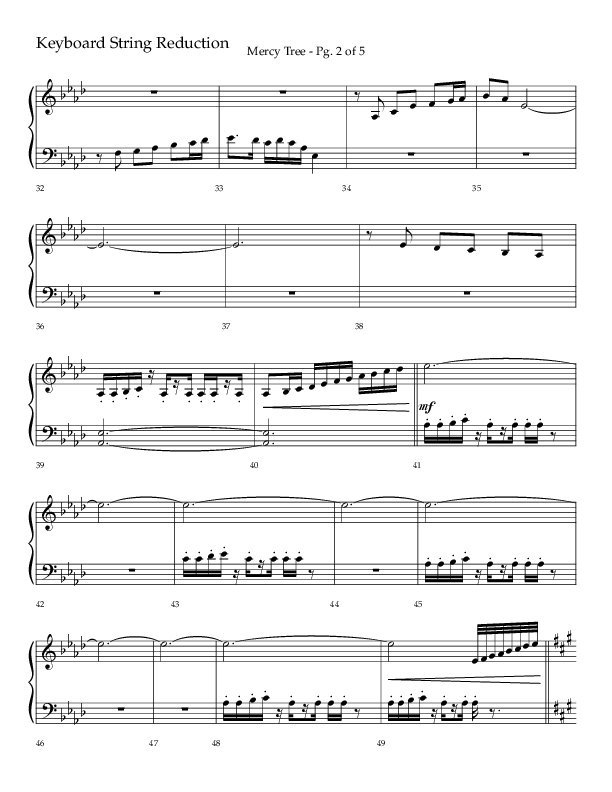 Mercy Tree (Choral Anthem SATB) String Reduction (Lifeway Choral / Arr. Gary Rhodes / Orch. Bruce Greer)