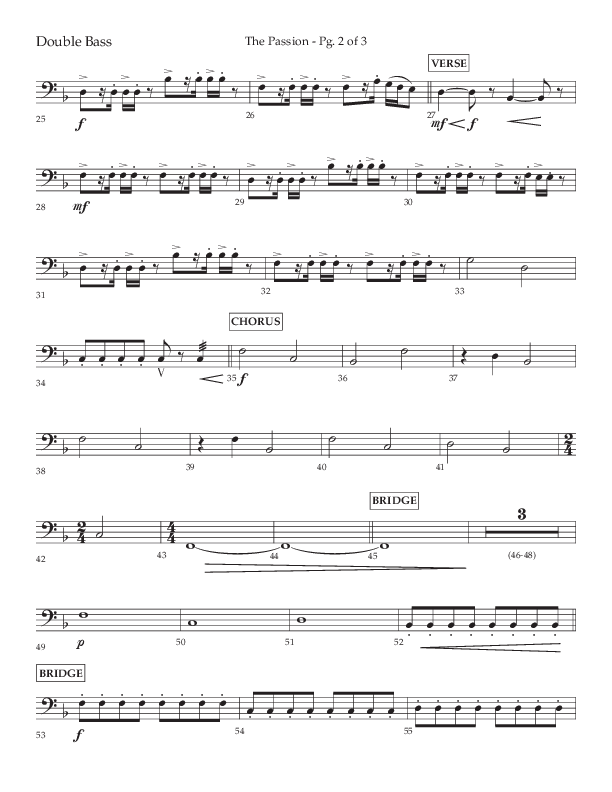 The Passion (Choral Anthem SATB) Double Bass (Lifeway Choral / Arr. Daniel Bondaczuk)