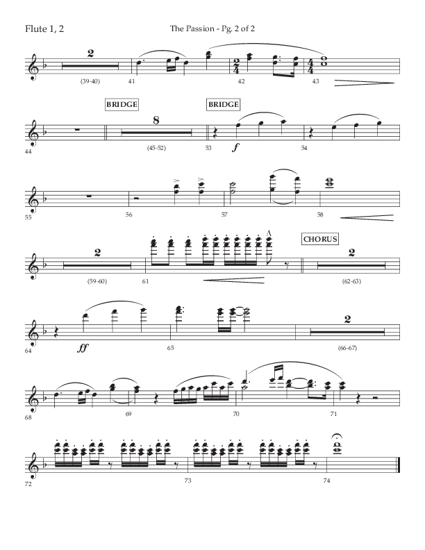 The Passion (Choral Anthem SATB) Flute 1/2 (Lifeway Choral / Arr. Daniel Bondaczuk)
