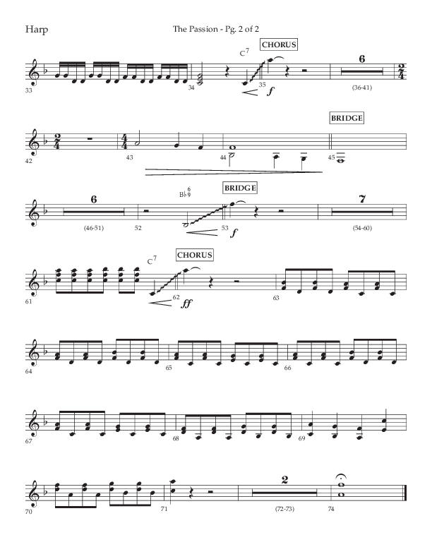 The Passion (Choral Anthem SATB) Harp (Lifeway Choral / Arr. Daniel Bondaczuk)
