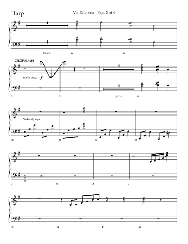 Via Dolorosa (Choral Anthem SATB) Harp (Lifeway Choral / Arr. David Clydesdale)