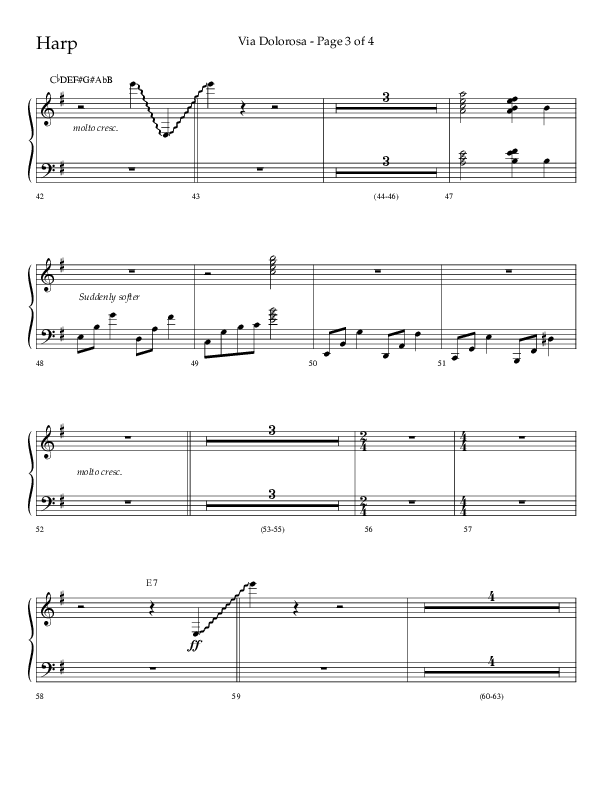 Via Dolorosa (Choral Anthem SATB) Harp (Lifeway Choral / Arr. David Clydesdale)