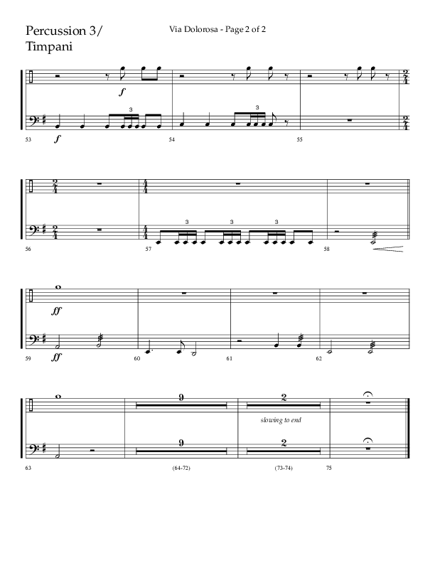 Via Dolorosa (Choral Anthem SATB) Timpani (Lifeway Choral / Arr. David Clydesdale)