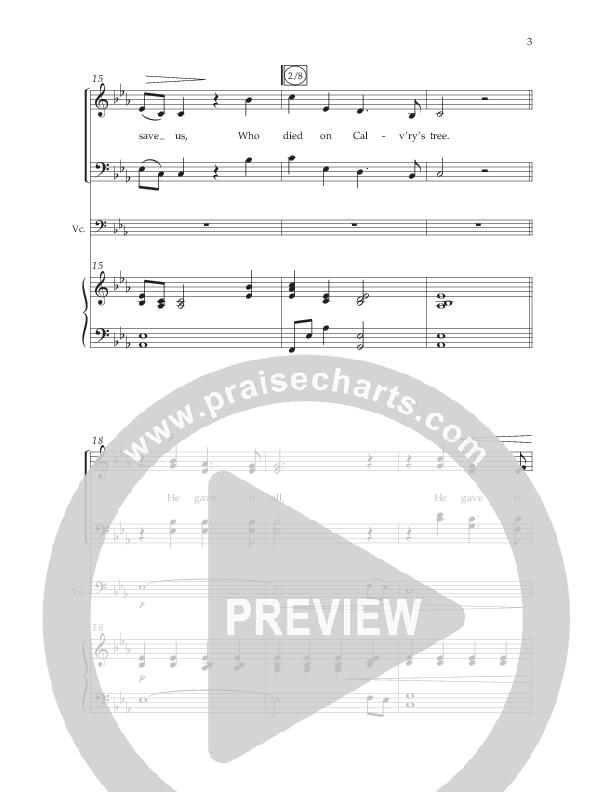 He Gave It All (Choral Anthem SATB) Anthem (SATB/Piano) (Lifeway Choral / Arr. Philip Keveren)